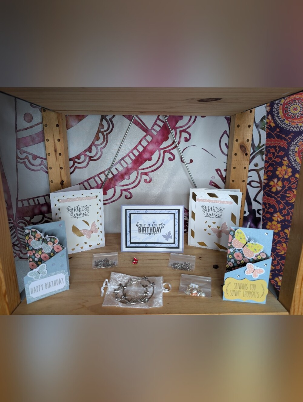 $95 RETAIL 🦋🦋 5 Handmade Cards 🦋 2 Earrings 🦋 Necklace & Bracelet 🦋 Bundle